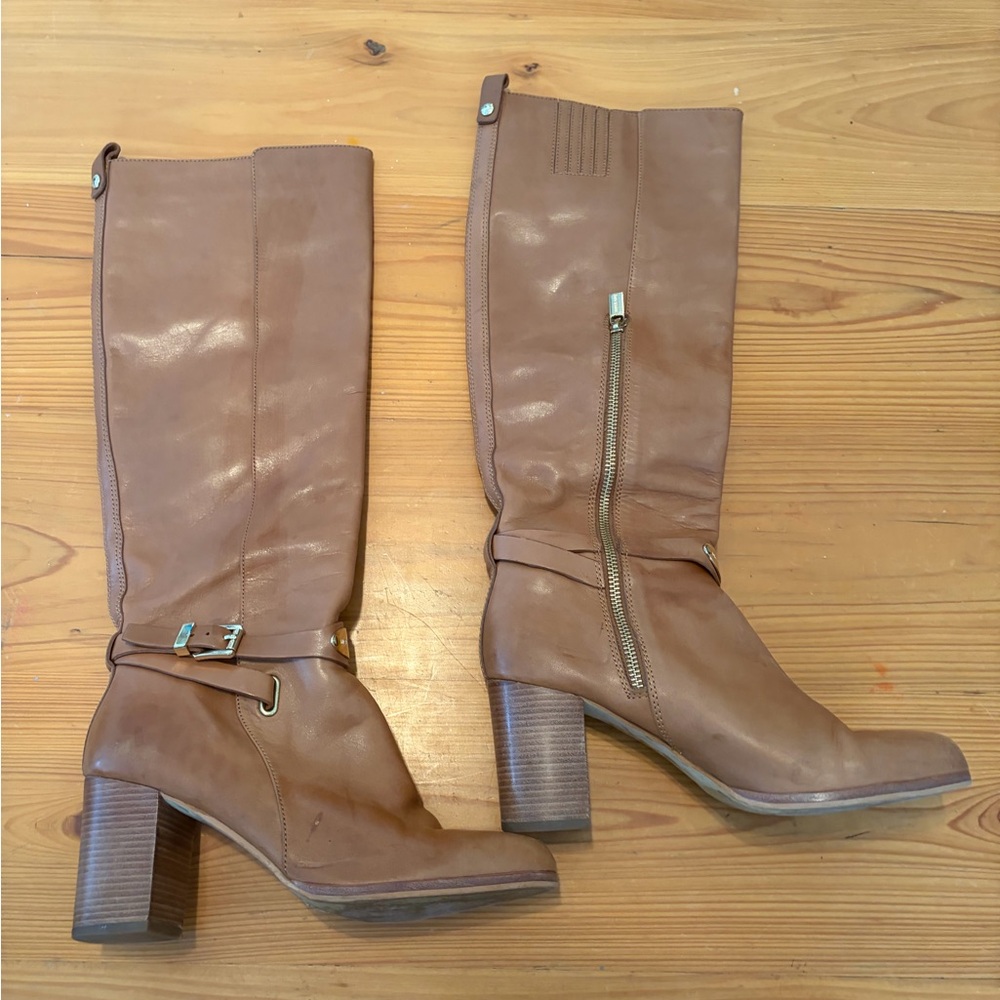 Michael Kors Tan Leather Knee-High Boots